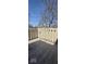 Spacious wooden deck with a partial privacy fence at 8277 Sobax Dr, Indianapolis, IN 46268