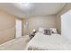 Comfortable bedroom with neutral walls, carpet, and an inviting double bed at 12552 Majestic Way, Fishers, IN 46037
