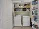Convenient laundry room with shelving and well-organized storage solutions for efficient home management at 2018 Cornell Ave, Indianapolis, IN 46202