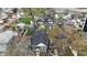 Aerial view of houses in a quiet neighborhood with mature trees, showcasing the neighborhood's community appeal and charm at 249 E Minnesota St, Indianapolis, IN 46225