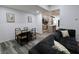Open-concept living space showcasing kitchen and dining area at 249 E Minnesota St, Indianapolis, IN 46225