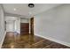 Bright bedroom featuring beautiful hardwood floors, neutral walls and a closet at 3484 Birchwood Ave, Indianapolis, IN 46205