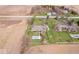 Aerial view of a home with a pool and a fenced backyard, highlighting outdoor living and privacy at 4223 W State Road 234, McCordsville, IN 46055
