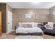 Sitting area, with a futon in a bedroom, and decorative accents at 4223 W State Road 234, McCordsville, IN 46055
