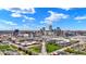 Wide aerial shot of buildings including the condo building, and city infrastructure at 435 Virginia Ave # 402, Indianapolis, IN 46203