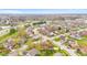 Aerial view of a residential neighborhood with winding roads and mature landscaping at 448 Yorktown Ln, Avon, IN 46123