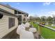 Back deck with lake view offers ample seating and stylish decor at 4561 Coles Dr, Columbus, IN 47201