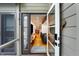 Inviting entryway with natural light, modern decor, and hardwood floors at 4561 Coles Dr, Columbus, IN 47201
