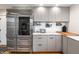 Modern kitchen featuring stainless steel appliances, sleek cabinetry, and hardwood floors at 4561 Coles Dr, Columbus, IN 47201