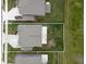 Aerial view of the house showing the roof, backyard, and surrounding neighborhood at 4831 E Oak Hill E Dr, Lebanon, IN 46052