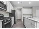 Modern kitchen with stainless steel appliances and ample counter space at 4831 E Oak Hill E Dr, Lebanon, IN 46052