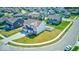 Aerial view of a well-maintained home featuring a large yard in a residential area at 5839 Altar Bell Cir, Greenwood, IN 46143