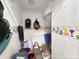 A cupboard under the stairs with cartoon border at 7034 Endicott Way, Indianapolis, IN 46259