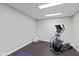 Basement gym with rubber flooring and workout equipment at 732 Trillium St, Lebanon, IN 46052