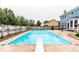 Beautiful in-ground pool, diving board and deck in a well maintained backyard at 8415 Anchorage Ct, Indianapolis, IN 46236