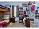 Inviting bedroom featuring a bunk bed, gray window shade, and a desk at 8808 Rocky Hill Rd, Indianapolis, IN 46217