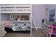 Cozy bedroom featuring a bunk bed with fun Stitch-themed bedding and colorful decor at 8808 Rocky Hill Rd, Indianapolis, IN 46217