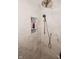 Contemporary shower featuring marble tile, a built-in shampoo niche, and a shower head at 8808 Rocky Hill Rd, Indianapolis, IN 46217