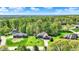 Picturesque aerial view of homes nestled among verdant trees and manicured lawns in a serene neighborhood at 9879 Ruby Ct, Mooresville, IN 46158