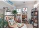 Comfortable loft area with guitars, plants, and unique decor with chair at 10518 Greenway Dr, Fishers, IN 46037