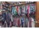 Spacious walk-in closet with ample storage for clothes and accessories on rods and shelves at 10518 Greenway Dr, Fishers, IN 46037