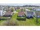 Aerial view of a fenced backyard and neighborhood at 10876 Bellflower Ct, Indianapolis, IN 46235