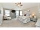Spacious main bedroom with plush carpeting and lots of natural light at 1291 Timber Bluff Rd, Westfield, IN 46074