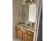 Bathroom with wood vanity and cabinet and updated vanity lighting at 18346 Piers End Dr, Noblesville, IN 46062
