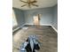 Spacious living room with neutral paint and wood-look flooring at 2124 W 64Th St, Indianapolis, IN 46260