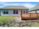 View of backyard featuring a wooden deck perfect for outdoor relaxation and entertaining at 2755 Rylee Ct, Greenwood, IN 46143