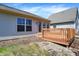 Cozy backyard area featuring a wooden deck, ideal for enjoying the outdoor space at 2755 Rylee Ct, Greenwood, IN 46143