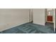 A neutral bedroom has clean, painted walls, and a door to a bathroom at 2755 Rylee Ct, Greenwood, IN 46143