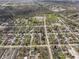 Expansive aerial view of the neighborhood, featuring residential areas, parks, and community amenities at 282 N Vine St, Plainfield, IN 46168