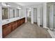 Large primary bathroom featuring a double sink vanity and glass shower at 2859 Dursillas Dr, Plainfield, IN 46168