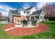 Inviting backyard with a brick patio and outdoor seating, perfect for gatherings and relaxation at 3165 Hazel Foster W Ct, Carmel, IN 46033