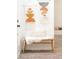 Hallway with wall decorations and a small wooden bench at 3165 Hazel Foster W Ct, Carmel, IN 46033