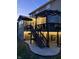 Exterior elevation shows a multi-level deck with stairs, pergola, patio, and a hammock for evening enjoyment at 4285 Nottinghill Dr, Avon, IN 46123