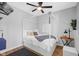 Serene bedroom featuring a four-poster bed, stylish bedside table, and cozy rug for a relaxing retreat at 4285 Nottinghill Dr, Avon, IN 46123