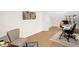 Bright home office featuring a wood floor, modern desk, and ample workspace at 5917 Camelback Ct, Indianapolis, IN 46250