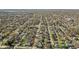 High-altitude aerial view of a residential area with neatly arranged houses and streets at 601 Wallace Ave, Indianapolis, IN 46201