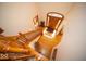 Open foyer with hardwood floors, decorative front door and wooden staircase at 6013 Yellow Birch Ct, Avon, IN 46123