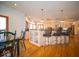 Open kitchen design with breakfast bar and stainless steel appliances at 6013 Yellow Birch Ct, Avon, IN 46123