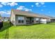 Well-kept backyard showcasing a vibrant lawn, partial fencing, and an outdoor patio for relaxation and entertainment at 6026 Rockdell Dr, Indianapolis, IN 46237