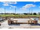 A wooden deck that overlooks the pond and commercial area at 6026 Sally Ann Cir, Indianapolis, IN 46237