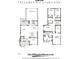 Floor plan with 2 car garage, dining room, kitchen, owner's bath, and 2 bedrooms upstairs at 798 James William Ln, Westfield, IN 46074