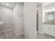 Walk-in closet provides ample storage with wire shelving, conveniently located near a luxurious bathroom at 798 James William Ln, Westfield, IN 46074