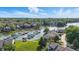 An aerial view of the community shows the waterfront homes, docks, and winding streets at 8158 Shorewalk Dr # F, Indianapolis, IN 46236