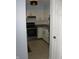 Efficient kitchen features white cabinets, granite counters, and stainless appliances at 8158 Shorewalk Dr # F, Indianapolis, IN 46236