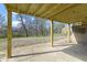 A view underneath a wooden deck at 8745 Big Bend Rd, Martinsville, IN 46151