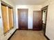 Bedroom featuring a closet and boarded up window at 918 N Dearborn St, Indianapolis, IN 46201